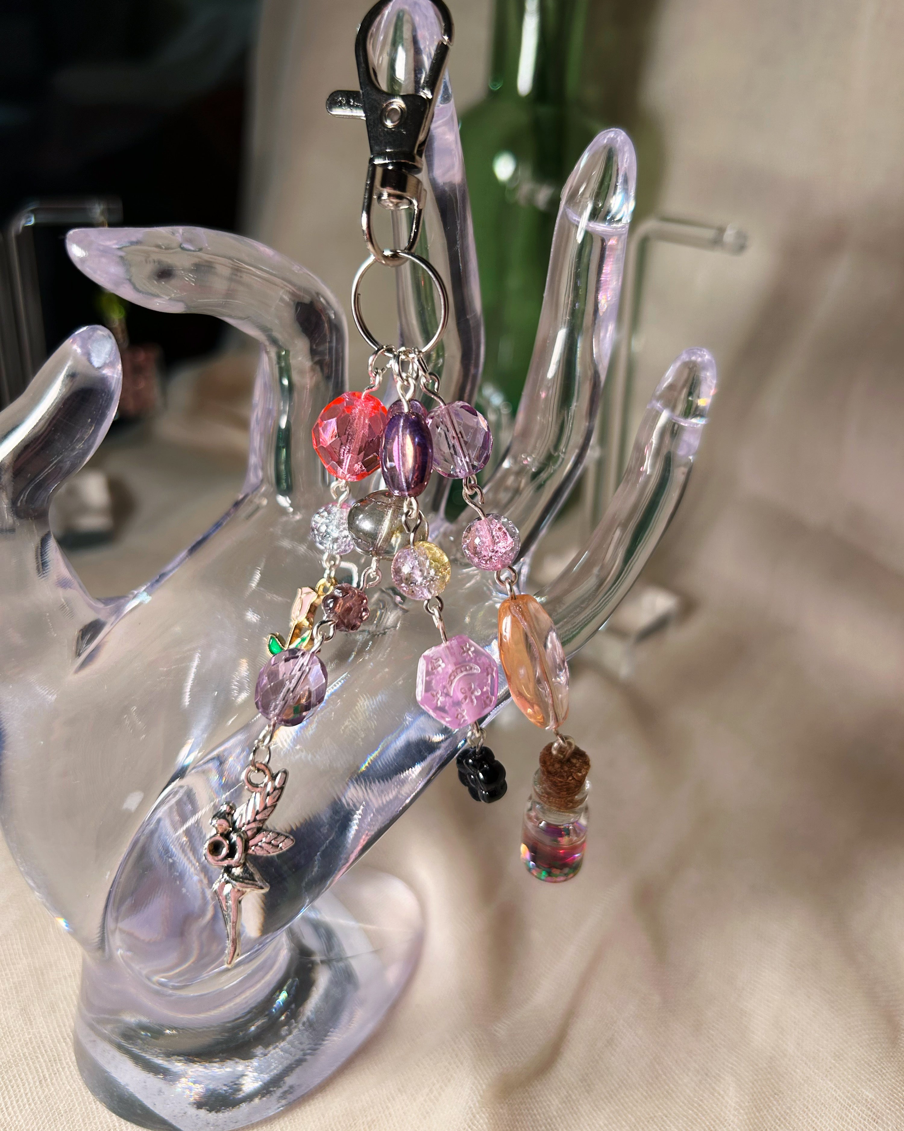 Layered Keychain Bag Charm