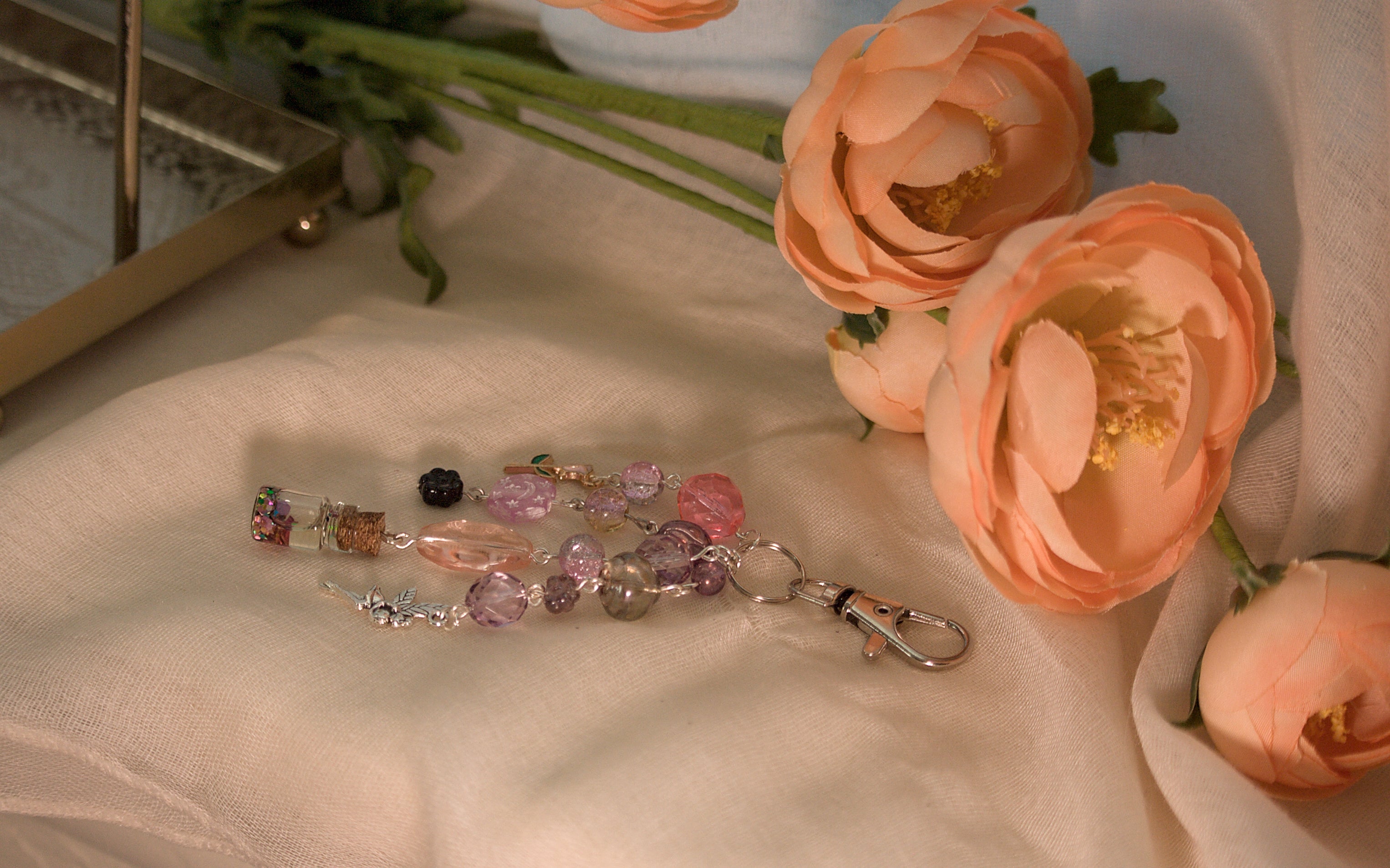 Layered Keychain Bag Charm